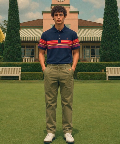 TMT（ティーエムティー）の「【TMT×Ocean Pacific】 PEARTEX POLO SHIRT（BORDER）（ポロシャツ・レディース・ベージュ/ネイビー/ホワイト・MEDIUM/LARGE/X-LARGE）」の3枚目の写真