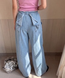 バックリボンカーブパンツ