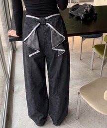 バックリボンカーブパンツ