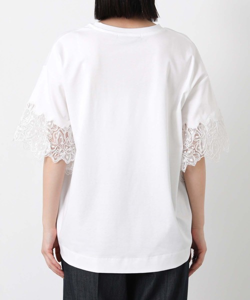 Gready Brilliant(グレディブリリアン)の「袖刺繍レースドロップ5分袖カットソー(Tシャツ/カットソー・レディース・ブラック/オフホワイト・FREE)」の22枚目の写真