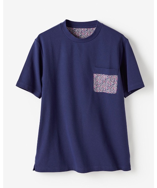 DoCLASSE( ドゥクラッセ)の「鹿の子クルーネックポケットT(Tシャツ/カットソー・メンズ・ネイビー/ブルー/サックスブルー・S/M/LL/3L)」の3枚目の写真
