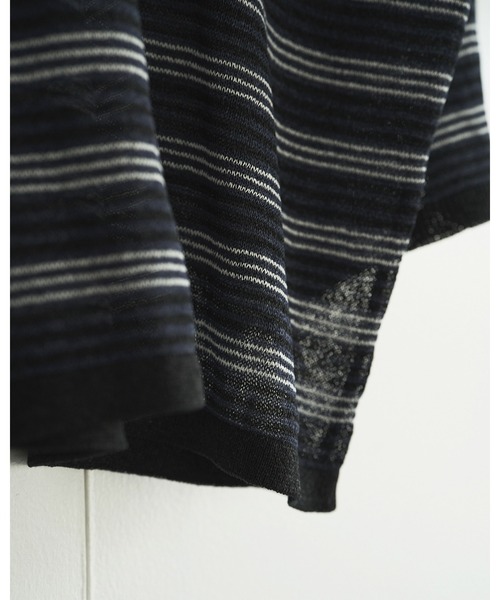 anuke（アンヌーク）の「Sheer Border Knit（ニット/セーター・レディース・オレンジ/ネイビー・FREE）」の10枚目の写真