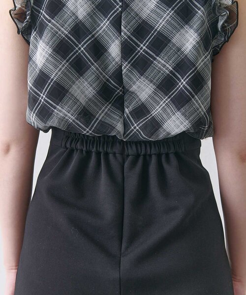 Belle Charme(ベルシャルム)の「【Belle Charme】Ribbon Tie Docking Onepiece(ワンピース・レディース・チェック/ベージュ/ブラック・FREE)」の18枚目の写真