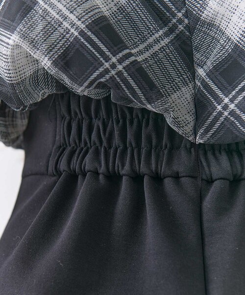 Belle Charme(ベルシャルム)の「【Belle Charme】Ribbon Tie Docking Onepiece(ワンピース・レディース・チェック/ベージュ/ブラック・FREE)」の19枚目の写真