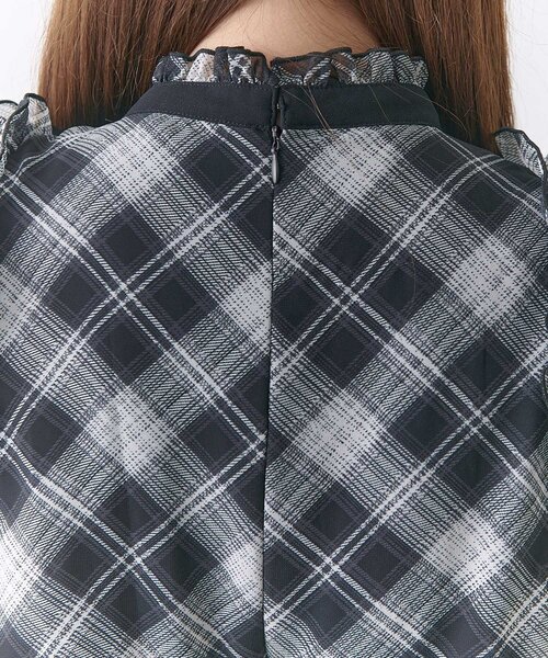 Belle Charme(ベルシャルム)の「【Belle Charme】Ribbon Tie Docking Onepiece(ワンピース・レディース・チェック/ベージュ/ブラック・FREE)」の20枚目の写真
