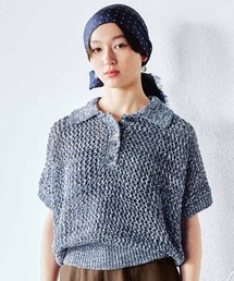 MEDE19F 衿付きテープヤーンニットプルオーバー