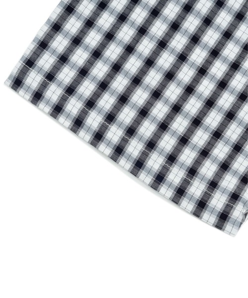 HOOK(フック)の「HOOK アクアリウム × 手書き文字風プリント チェック切替ラグランビッグシルエットT(Tシャツ/カットソー・メンズ・ライトベージュ/ブラック・FREE)」の12枚目の写真