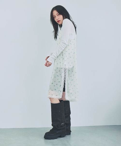 JEANASIS(ジーナシス)の「【選べる着丈】シアーレースキャミワンピース/1049061(その他トップス・レディース・ブラック系その他/ホワイト系その他・SMALL/FREE)」の5枚目の写真