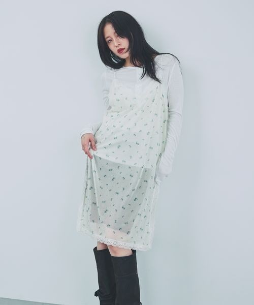 JEANASIS(ジーナシス)の「【選べる着丈】シアーレースキャミワンピース/1049061(その他トップス・レディース・ブラック系その他/ホワイト系その他・SMALL/FREE)」の10枚目の写真