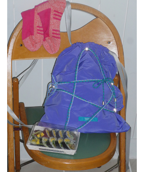 MAISON CREME（メゾンクレム）の「[Archive] Twinkle string backpack_Purple blue（バックパック/リュック・レディース・その他・FREE）」の2枚目の写真