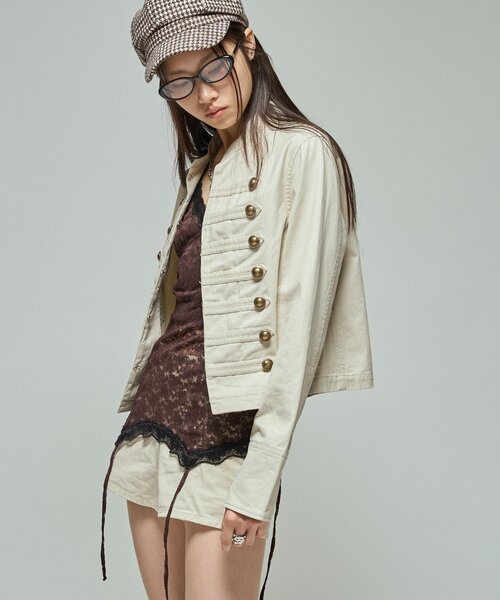 WHO'S WHO gallery(フーズフーギャラリー)の「【26AW LOOK掲載品番】【WEB限定カラーあり】ナポレオンジャケット(その他アウター・レディース・サックスブルー/ブラック系その他/ブラック/グレー/アイボリー/カーキ/ブラック系その他2・FREE)」の10枚目の写真