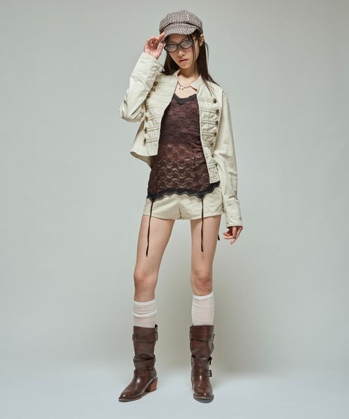 WHO'S WHO gallery(フーズフーギャラリー)の「【26AW LOOK掲載品番】【WEB限定カラーあり】ナポレオンジャケット(その他アウター・レディース・サックスブルー/ブラック系その他/ブラック/グレー/アイボリー/カーキ/ブラック系その他2・FREE)」の11枚目の写真