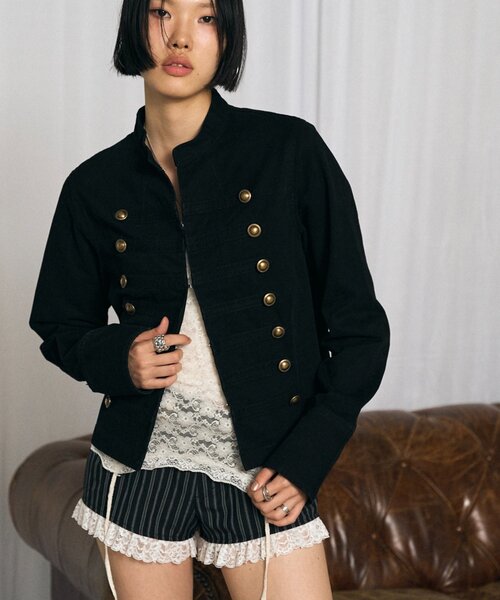WHO'S WHO gallery(フーズフーギャラリー)の「【26AW LOOK掲載品番】【WEB限定カラーあり】ナポレオンジャケット(その他アウター・レディース・サックスブルー/ブラック系その他/ブラック/グレー/アイボリー/カーキ/ブラック系その他2・FREE)」の12枚目の写真