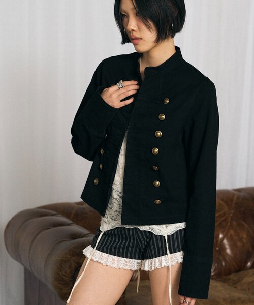 WHO'S WHO gallery(フーズフーギャラリー)の「【26AW LOOK掲載品番】【WEB限定カラーあり】ナポレオンジャケット(その他アウター・レディース・サックスブルー/ブラック系その他/ブラック/グレー/アイボリー/カーキ/ブラック系その他2・FREE)」の13枚目の写真