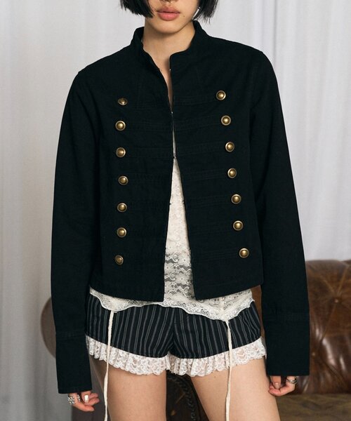 WHO'S WHO gallery(フーズフーギャラリー)の「【26AW LOOK掲載品番】【WEB限定カラーあり】ナポレオンジャケット(その他アウター・レディース・サックスブルー/ブラック系その他/ブラック/グレー/アイボリー/カーキ/ブラック系その他2・FREE)」の14枚目の写真