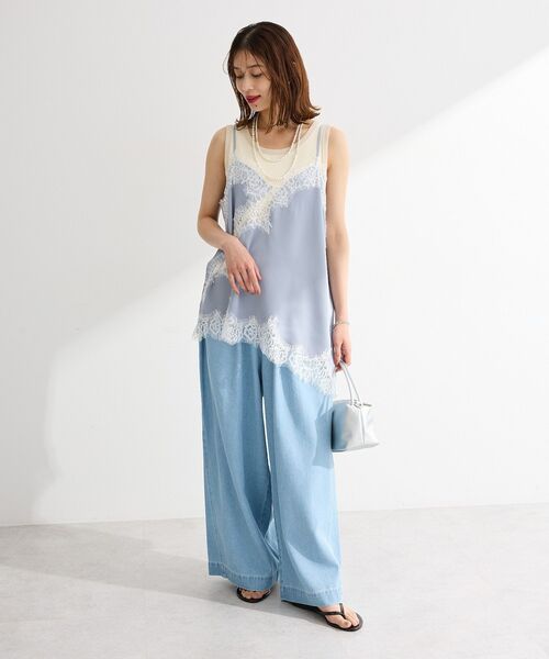 Green Parks(グリーンパークス)の「イージードロストパンツ(その他パンツ・レディース・インディゴブルー/イエロー/ピンク・M/L)」の9枚目の写真