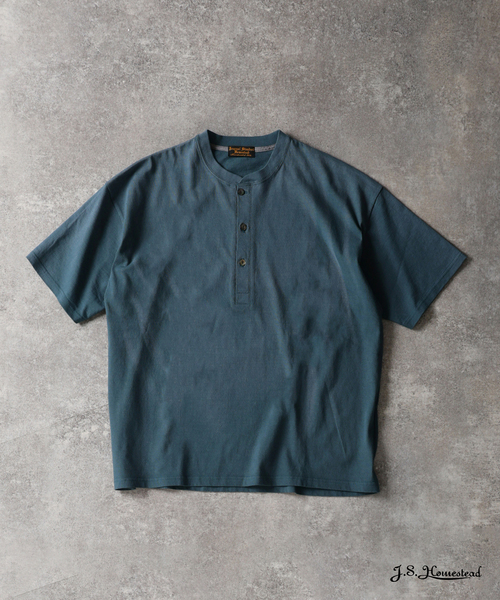 JOURNAL STANDARD J.S HOMESTEAD(ジャーナルスタンダードホームステッド)の「J.S.Homestead / フェード ヘンリー ネック Tシャツ(Tシャツ/カットソー・メンズ・アイボリー/ライトグリーン/ブラック・LARGE/MEDIUM)」の3枚目の写真