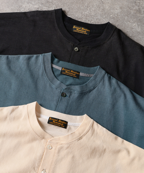 JOURNAL STANDARD J.S HOMESTEAD(ジャーナルスタンダードホームステッド)の「J.S.Homestead / フェード ヘンリー ネック Tシャツ(Tシャツ/カットソー・メンズ・アイボリー/ライトグリーン/ブラック・LARGE/MEDIUM)」の4枚目の写真