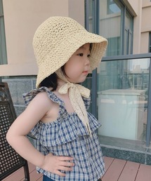 aimoha（アイモハ）の「【aimoha-KIDS-】レースあご紐付きペーパーハット (SS)（ハット）」