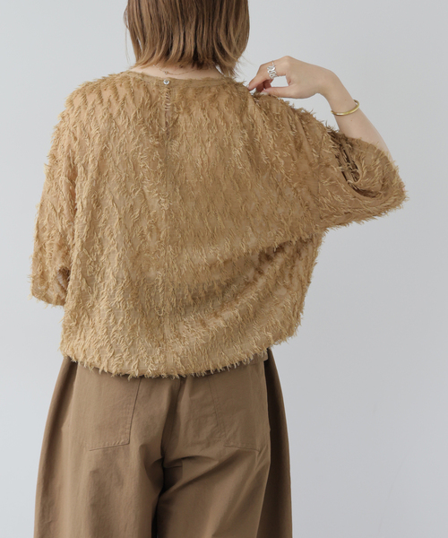 JOURNAL STANDARD relume(ジャーナルスタンダード レリューム)の「シアーカットジャガードTブラウス(シャツ/ブラウス・レディース・ベージュ/ブラック・FREE)」の16枚目の写真