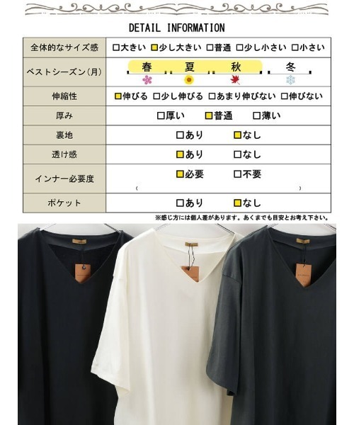 GOLDJAPAN(ゴールドジャパン)の「アシメヘムコットンチュニックTシャツ【大きいサイズ対応】(チュニック・レディース・チャコールグレー/オフホワイト/ブラック・4L~5L/LL~3L)」の21枚目の写真