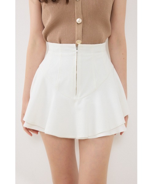 rienda(リエンダ)の「レイヤードヘムコルセットスコートショートパンツ 夏服 秋服(その他パンツ・レディース・ブラック/ブルー/ホワイト・MEDIUM/SMALL/X-SMALL)」の8枚目の写真