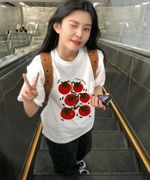 トマトプリント T シャツ