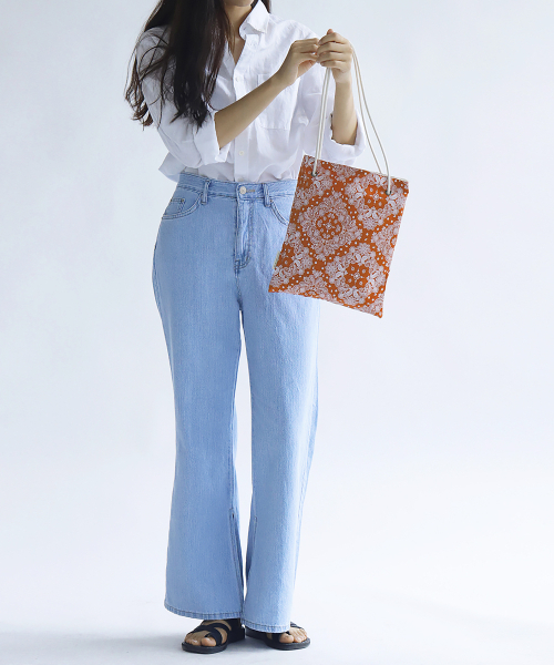 SOCHARMING（ソーチャーミング）の「Mini shoulder bag - paisley 6 colors（エコバッグ/サブバッグ・レディース・ネイビー/レッド/カーキ/イエロー/グリーン/オレンジ系その他・FREE）」の9枚目の写真