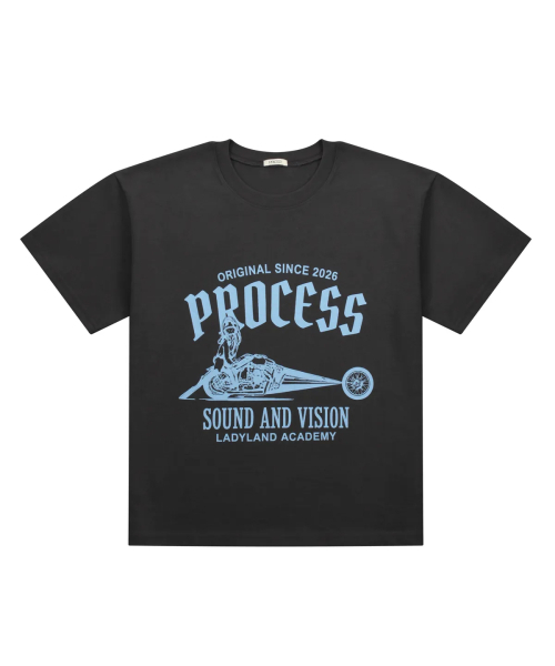 PROCESS(プロセス)の「Crop motor tee - Charcoal(Tシャツ/カットソー・メンズ・ダークグレー・FREE)」の5枚目の写真