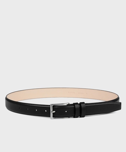 Paul Smith(ポールスミス)の「“Cropped Logo” ダブルループ レザーベルト【260704 CM】(ベルト・メンズ・ブラック・MEDIUM/LARGE/X-LARGE)」の2枚目の写真