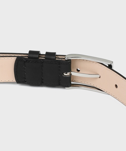 Paul Smith(ポールスミス)の「“Cropped Logo” ダブルループ レザーベルト【260704 CM】(ベルト・メンズ・ブラック・MEDIUM/LARGE/X-LARGE)」の3枚目の写真
