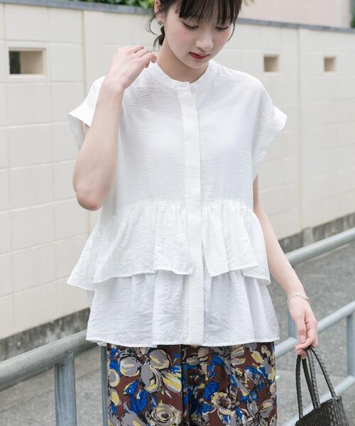 ITEMS URBANRESEARCH(アイテムズ アーバンリサーチ)の「フリル切り替えブラウス(シャツ/ブラウス・レディース・ラベンダー/モカ/ホワイト・FREE)」の5枚目の写真