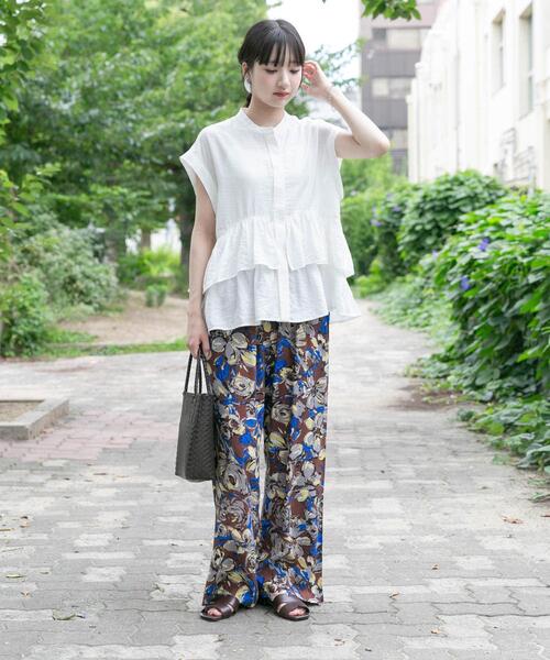 ITEMS URBANRESEARCH(アイテムズ アーバンリサーチ)の「フリル切り替えブラウス(シャツ/ブラウス・レディース・ラベンダー/モカ/ホワイト・FREE)」の8枚目の写真