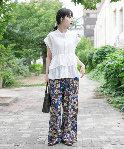 ITEMS URBANRESEARCH(アイテムズ アーバンリサーチ)の「フリル切り替えブラウス(シャツ/ブラウス・レディース・ラベンダー/モカ/ホワイト・FREE)」の9枚目の写真