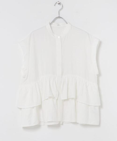 ITEMS URBANRESEARCH(アイテムズ アーバンリサーチ)の「フリル切り替えブラウス(シャツ/ブラウス・レディース・ラベンダー/モカ/ホワイト・FREE)」の10枚目の写真
