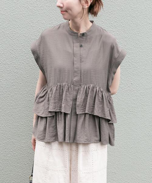 ITEMS URBANRESEARCH(アイテムズ アーバンリサーチ)の「フリル切り替えブラウス(シャツ/ブラウス・レディース・ラベンダー/モカ/ホワイト・FREE)」の13枚目の写真