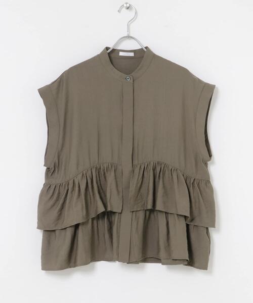 ITEMS URBANRESEARCH(アイテムズ アーバンリサーチ)の「フリル切り替えブラウス(シャツ/ブラウス・レディース・ラベンダー/モカ/ホワイト・FREE)」の18枚目の写真