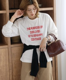 reca | ビーズ刺繍ロゴTシャツ(Tシャツ/カットソー)