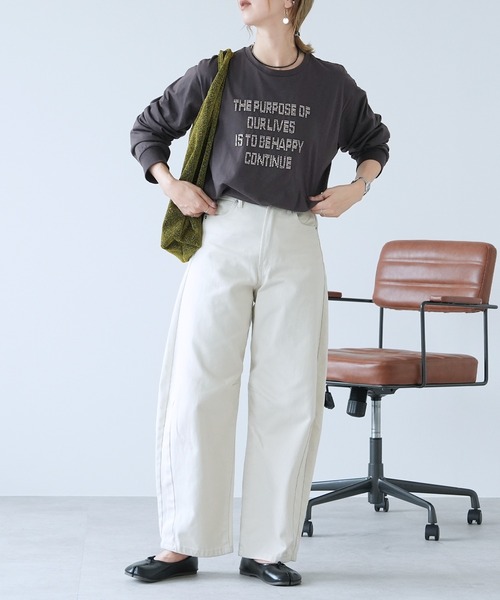 reca（レカ）の「ビーズ刺繍ロゴTシャツ（Tシャツ/カットソー・レディース・オフホワイト/チャコール/トップグレー・FREE）」の14枚目の写真