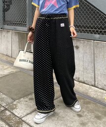 HELLO.SANFRANCISCO | 【HELLO.SANFRANCISCO】アシメドット柄スウェットワイドパンツ(スウェットパンツ)