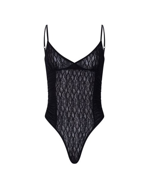 PLEASENOFOLLOW(プリーズノーフォロー)の「Arin Lace Bodysuit (Black)(Tシャツ/カットソー・レディース・その他・FREE)」の2枚目の写真