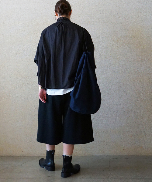JOURNAL STANDARD LUXE(ジャーナルスタンダード ラックス)の「コットンローン フリルブラウス(シャツ/ブラウス・レディース・ブラック/ホワイト・FREE)」の7枚目の写真