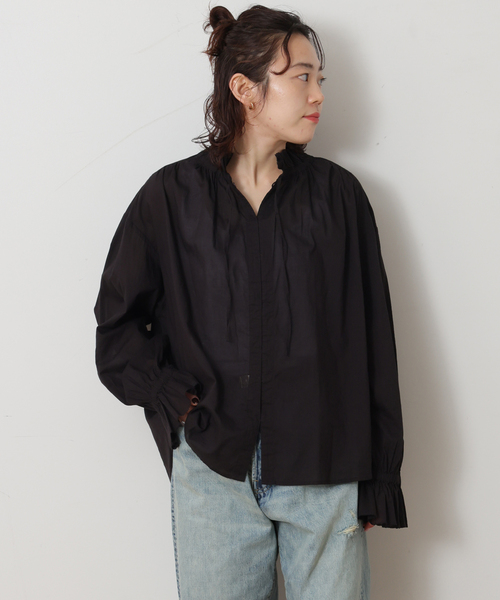 JOURNAL STANDARD LUXE(ジャーナルスタンダード ラックス)の「コットンローン フリルブラウス(シャツ/ブラウス・レディース・ブラック/ホワイト・FREE)」の13枚目の写真