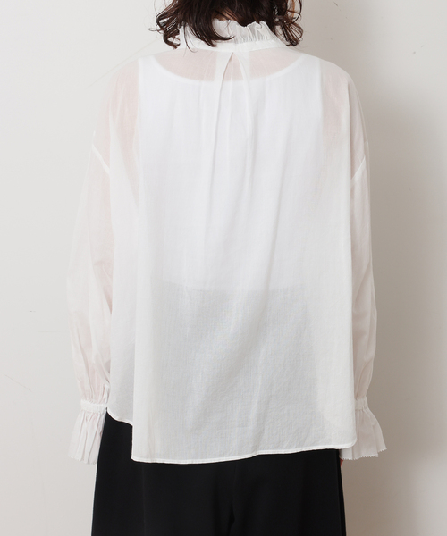 JOURNAL STANDARD LUXE(ジャーナルスタンダード ラックス)の「コットンローン フリルブラウス(シャツ/ブラウス・レディース・ブラック/ホワイト・FREE)」の22枚目の写真