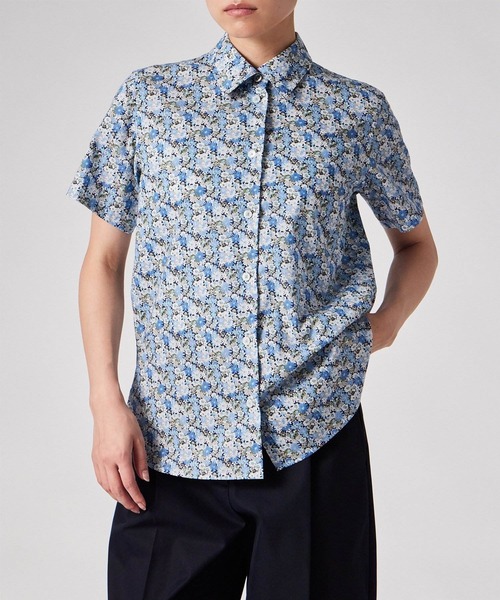 Paul Smith(ポールスミス)の「ウィメンズ リバティプリント 半袖シャツ / 265009 SH168(シャツ/ブラウス・レディース・ブルー/アイボリー・40)」の15枚目の写真