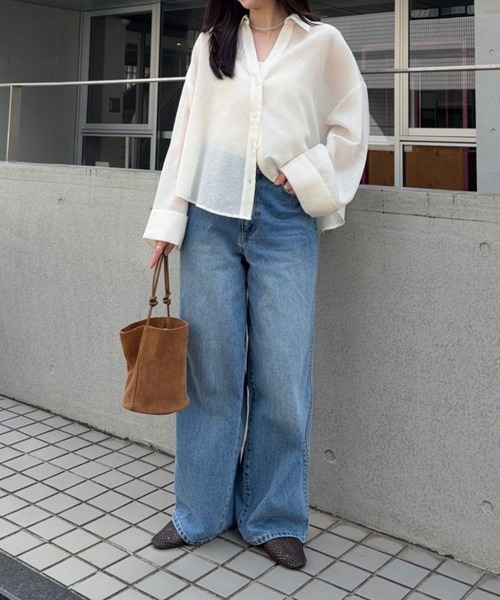 meilmada(メイルマダ)の「シアースキッパーシャツ(シャツ/ブラウス・レディース・アイボリー/ベージュ・FREE)」の9枚目の写真