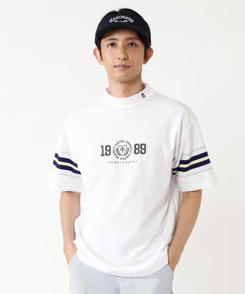 PEARLY GATES（パーリーゲイツ）の「【PEARLY GATES】先染めストレッチタックボーダー半袖ハイネックカットソー［Relaxシルエット]（Tシャツ/カットソー・メンズ・グレー系その他/ホワイト系その他/ダークブルー・LARGE/X-LARGE/MEDIUM）」の17枚目の写真