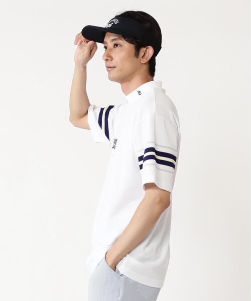 PEARLY GATES（パーリーゲイツ）の「【PEARLY GATES】先染めストレッチタックボーダー半袖ハイネックカットソー［Relaxシルエット]（Tシャツ/カットソー・メンズ・グレー系その他/ホワイト系その他/ダークブルー・LARGE/X-LARGE/MEDIUM）」の20枚目の写真