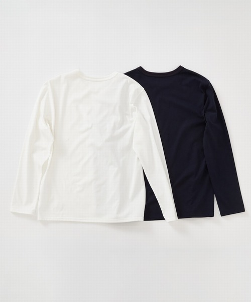 Julier Yoga and Relax(ジュリエヨガアンドリラックス)の「Julier コンディショニングロングスリーブTee(Tシャツ/カットソー・レディース・ホワイト/ネイビー・1/2)」の6枚目の写真