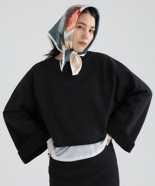 Chaos(カオス)の「Chaos(カオス)/ 【Jil Sander】別注スカーフ(ストール/ショール・レディース・スモークグレー・FREE)」の9枚目の写真